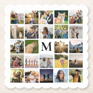 Personalisiertes Monogramm für die Fotolollage Untersetzer