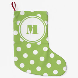 Personalisiertes Monogramm für die grünen weißen P Kleiner Weihnachtsstrumpf