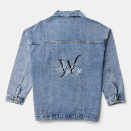 Personalisiertes Monogramm für Ehefrauen Jeansjacke