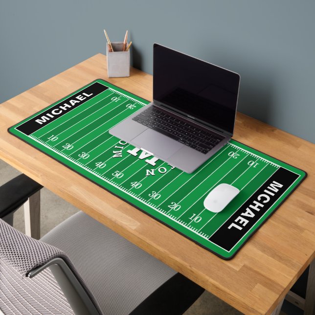 Personalisiertes Monogramm für Fußball-Feldsport Schreibtischunterlage (Büro 2)