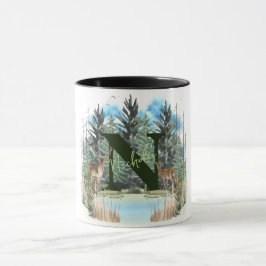 Personalisiertes Monogramm für Wasserfarben Buchst Tasse