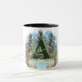 Personalisiertes Monogramm für Wasserfarben Buchst Tasse