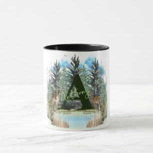 Personalisiertes Monogramm für Wasserfarben Buchst Tasse