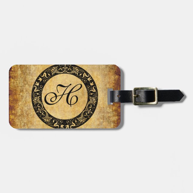 Personalisiertes Monogramm-Gepäckanhänger Gepäckanhänger (Vorderseite horizontal)