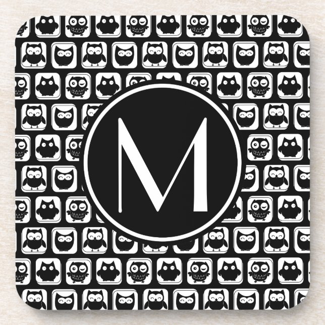 Personalisiertes Monogramm Getränkeuntersetzer (Vorderseite)