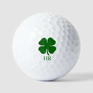 Personalisiertes Monogramm Grüner Klee Golfball