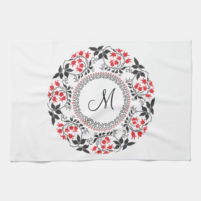 Personalisiertes Monogramm Handtuch (Horizontal)