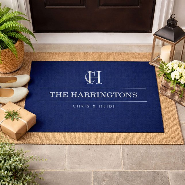Personalisiertes Monogramm-Haus-Einweihungsgeschen Fußmatte (Von Creator hochgeladen)