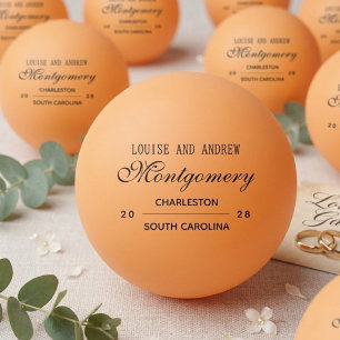 Personalisiertes Monogramm Hochzeit Tischtennisball
