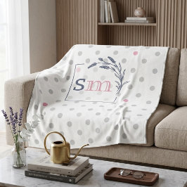 Personalisiertes Monogramm Hochzeitsgeschenk Paar  Fleecedecke