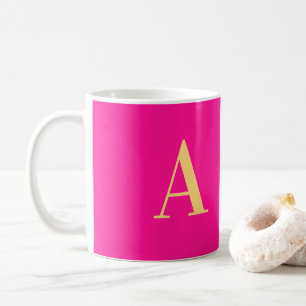 Personalisiertes Monogramm in Hellrosa Kaffeetasse