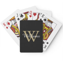 Personalisiertes Monogramm in Schwarz und Gold