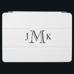 Personalisiertes Monogramm  iPad Air Hülle<br><div class="desc">Benutzerdefinierte iPad-Abdeckung.  Geburtstag.  Jahrestag. Moderner Schriftart.  Monogrammm.</div>