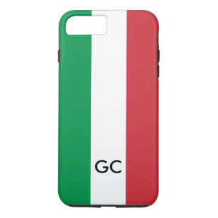 Personalisiertes Monogramm italienischen Flagge iPhone 8 Plus/7 Plus Hülle