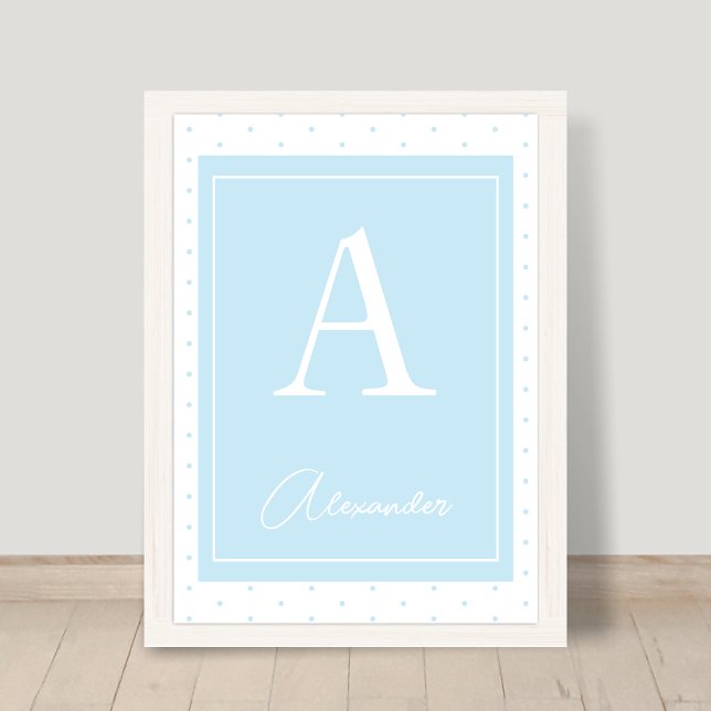 Personalisiertes Monogramm Kinderzimmer Initialen Poster (Von Creator hochgeladen)