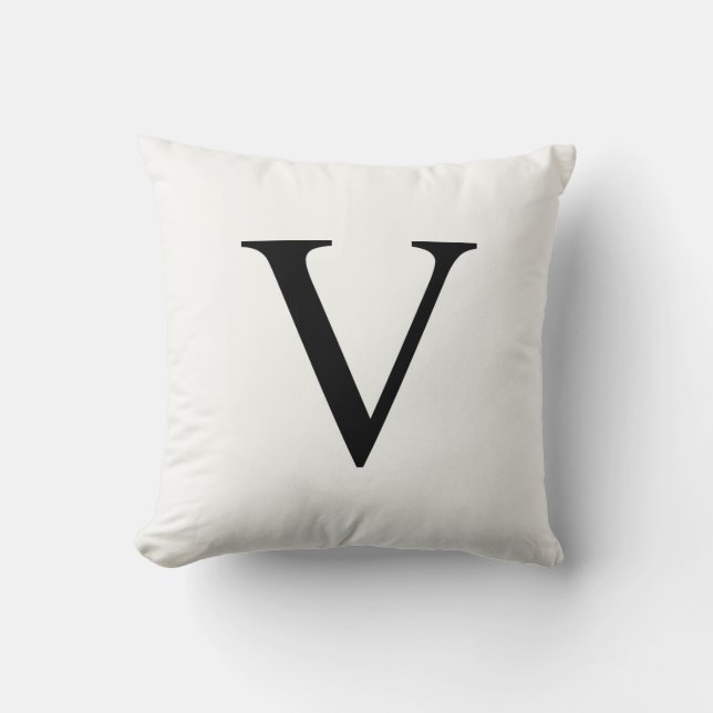 Personalisiertes Monogramm-Kissen | Anfangsv Kissen (Vorderseite)