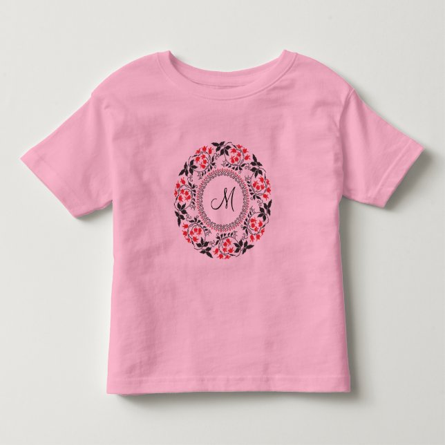 Personalisiertes Monogramm Kleinkind T-shirt (Vorderseite)