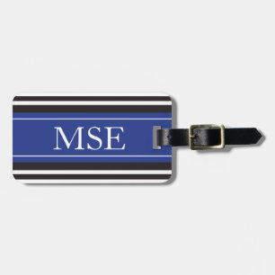 Personalisiertes Monogramm-königliche blaues Gepäckanhänger