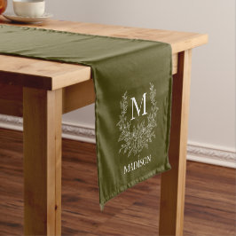 Personalisiertes Monogramm Kurzer Tischläufer