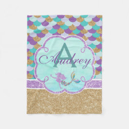 Personalisiertes Monogramm-Laufband Fleecedecke