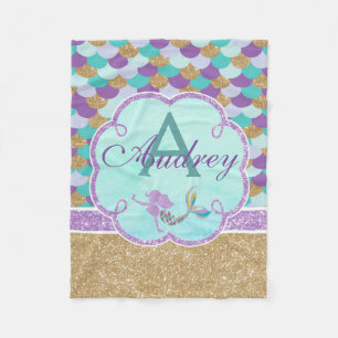 Personalisiertes Monogramm-Laufband Fleecedecke