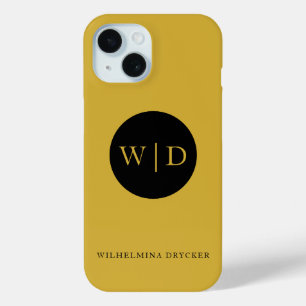Personalisiertes Monogramm Metallic Gold Case-Mate iPhone Hülle