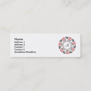 Personalisiertes Monogramm Mini Visitenkarte