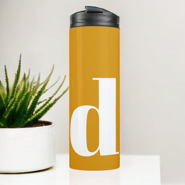 Personalisiertes Monogramm Modern Simple Thermosbecher (Personalized Initial Monogram Modern Simple Thermal Tumbler from Ricaso. Bold colorful design.)