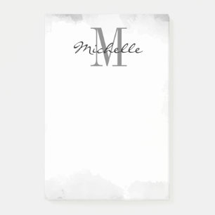 Personalisiertes Monogramm Moderne Minimalistische Post-it Klebezettel
