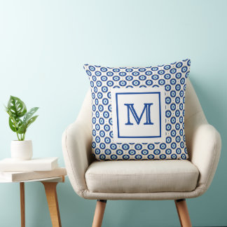 Personalisiertes Monogramm Modernes Böse-Augen-Mus Kissen