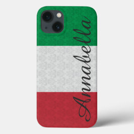 Personalisiertes Monogramm-Muster für die italieni iPhone 13 Hülle