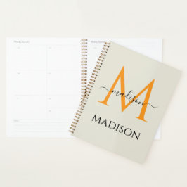 Personalisiertes Monogramm & Name  Planer