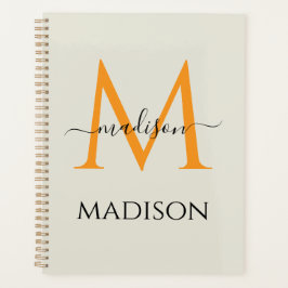 Personalisiertes Monogramm & Name Planer