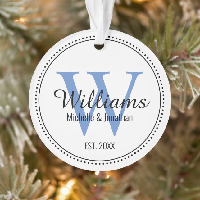 Personalisiertes Monogramm neu verlyt Ornament (Baum)