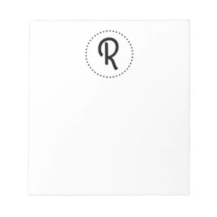 Personalisiertes Monogramm Notepad Notizblock