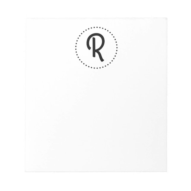 Personalisiertes Monogramm Notepad Notizblock (Vorderseite)