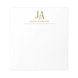 Personalisiertes Monogramm-Notizbuch – Bürobedarf Notizblock