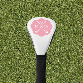 Personalisiertes Monogramm Pink Golf Headcover