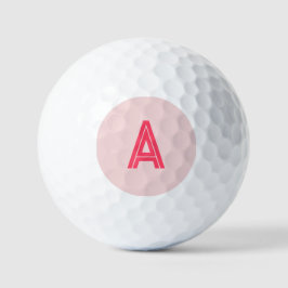 Personalisiertes Monogramm Pink Golfball