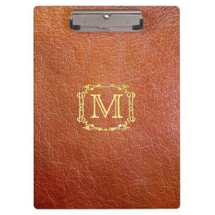 Personalisiertes Monogramm-PlastikImitat-Leder Klemmbrett