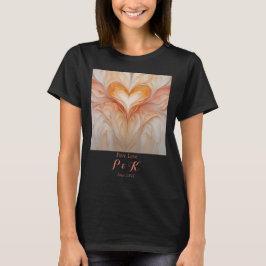 Personalisiertes Monogramm "Reine Liebe" für Paar T-Shirt