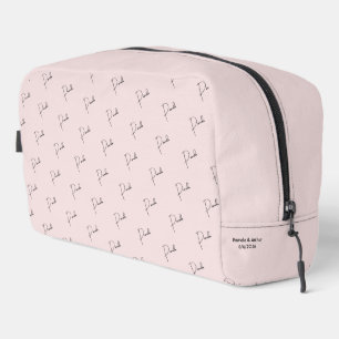 Personalisiertes Monogramm Rosa  Waschbeutel