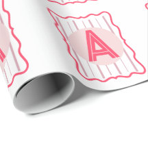 Personalisiertes Monogramm Rosa Wellenrand