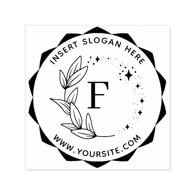 Personalisiertes Monogramm Runde Selbstfarben S Permastempel (Design)