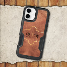 Personalisiertes Monogramm Rustikales Kupfer-Otter