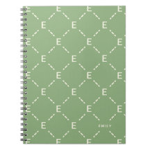 Personalisiertes Monogramm Sage-Grün Geometrisches