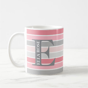Personalisiertes Monogramm 'Schattierungen von Ros Kaffeetasse