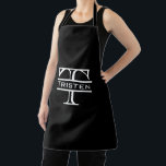 Personalisiertes Monogramm Schürze<br><div class="desc">Dieses Design kann personalisiert werden, indem Sie die Option Anpassen auswählen, um Text hinzuzufügen oder andere Änderungen vorzunehmen. Wenn dieses Produkt die Möglichkeit hat, das Design auf einen anderen Gegenstand zu übertragen, stellen Sie bitte sicher, dass das Design bei Bedarf angepasst wird. Kontaktieren Sie mich unter colorflowcreations@gmail.com , wenn Sie...</div>