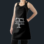 Personalisiertes Monogramm Schürze<br><div class="desc">Dieses Design kann personalisiert werden, indem Sie die Option Anpassen auswählen, um Text hinzuzufügen oder andere Änderungen vorzunehmen. Wenn dieses Produkt die Möglichkeit hat, das Design auf einen anderen Gegenstand zu übertragen, stellen Sie bitte sicher, dass das Design bei Bedarf angepasst wird. Kontaktieren Sie mich unter colorflowcreations@gmail.com , wenn Sie...</div>