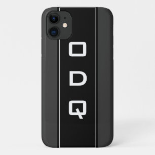 Personalisiertes Monogramm schwarzes iPhone 11 Geh Case-Mate iPhone Hülle